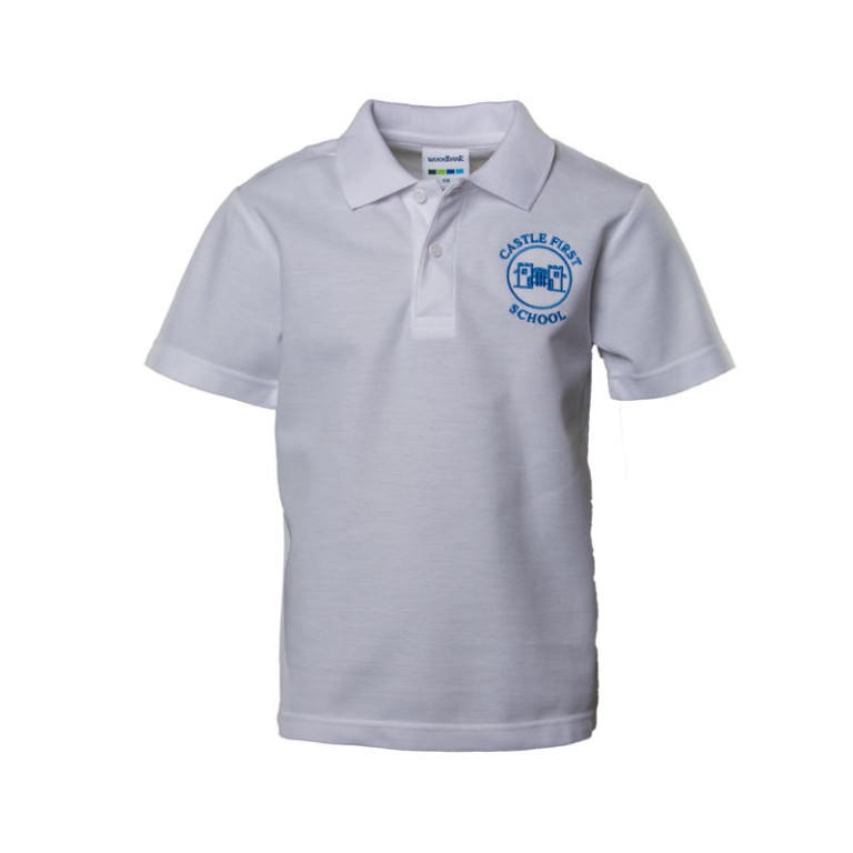 Prudhoe Castle First School Polo Shirt White Salto UK